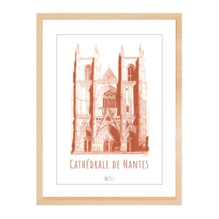 Cathédrale de Nantes avec cadre