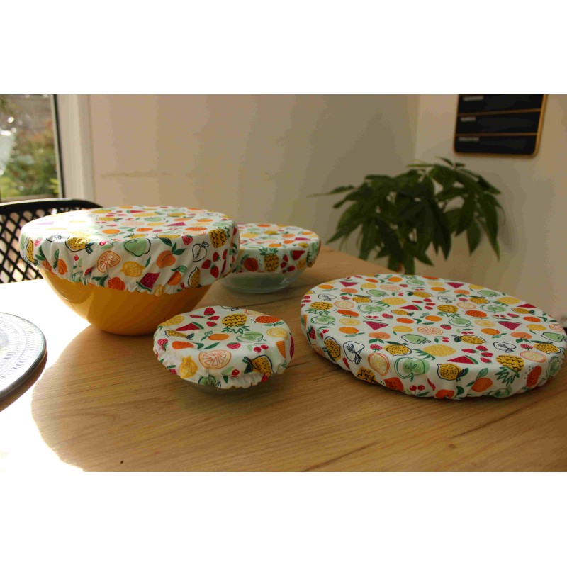 Charlotte de plat motif "fruits"