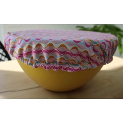 Charlotte de plat motif "vagues roses"