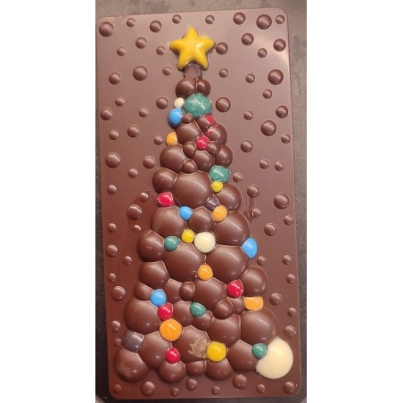 Tablette sapin de Noël décorée