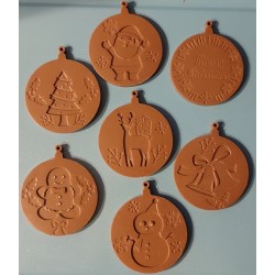 Boule de Noël plate modèle aléatoire