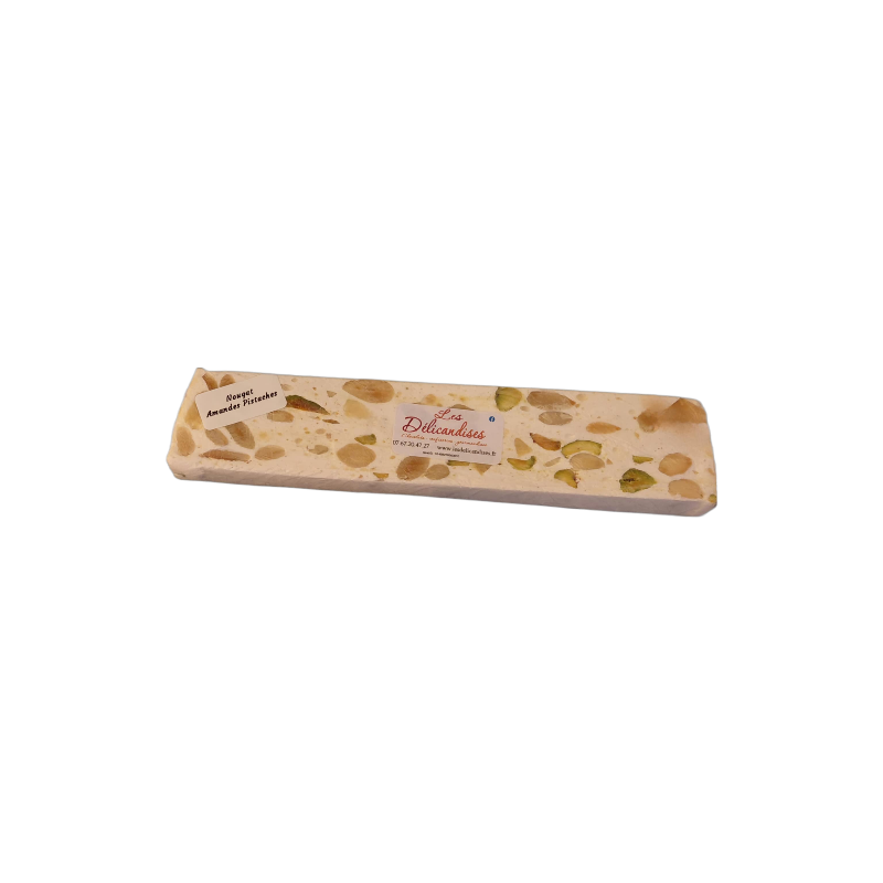 Barre de nougat tendre amandes/pistaches