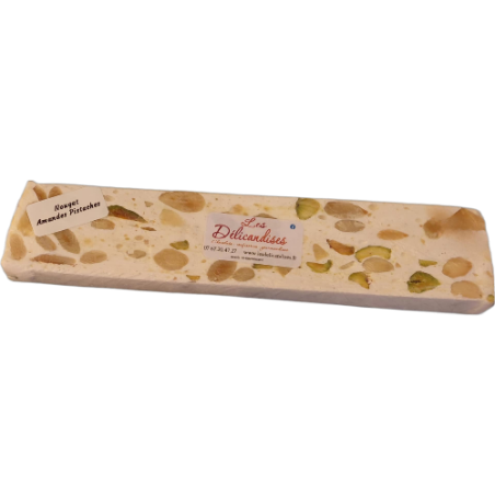 Barre de nougat tendre amandes/pistaches