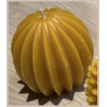 Bougie en cire boule striée